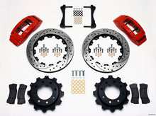 Carica l&#39;immagine nel visualizzatore di Gallery, Wilwood TC6R Rear Kit 16.00in Drilled Red 1999-2010 GM H2 / 2500 4.63 Cntr