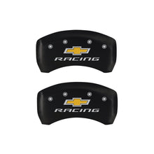 Charger l&#39;image dans la galerie, MGP 4 Caliper Covers Engraved Front &amp; Rear Chevy racing Red finish silver ch
