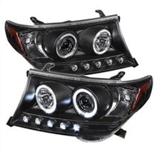 Carica l&#39;immagine nel visualizzatore di Gallery, Spyder Toyota Land Cruiser 08-11 Projector Headlights LED Halo LED Blk PRO-YD-TLAND08-HL-BK