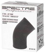 Cargar imagen en el visor de la galería, Spectre Universal Intake Elbow Tube (ABS) 3in. OD / 45 Degree - Black Textured Powdercoat
