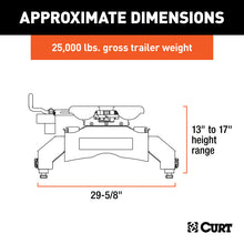 Carica l&#39;immagine nel visualizzatore di Gallery, Curt Q25 5th Wheel Hitch w/GM Puck System Legs