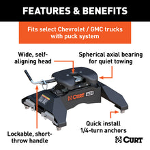 Carica l&#39;immagine nel visualizzatore di Gallery, Curt Q24 5th Wheel Hitch w/GM Puck System Legs