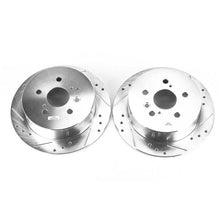 Laden Sie das Bild in den Galerie-Viewer, Power Stop 04-06 Lexus RX330 Rear Evolution Drilled &amp; Slotted Rotors - Pair