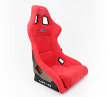 Cargar imagen en el visor de la galería, NRG FRP Bucket Seat ULTRA Edition - Large (Red Alcantara/Gold Glitter Back)