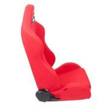 Charger l'image dans la galerie, NRG Sport Seats (Pair) Type-R Cloth w/NRG Logo - Red w/Red Stitch