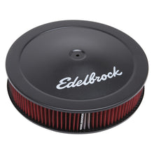गैलरी व्यूवर में इमेज लोड करें, Edelbrock Air Cleaner Pro-Flo Series Round 14 In Diameter Cloth Element 3/8Indropped Base Black