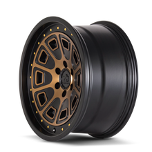 Cargar imagen en el visor de la galería, Mayhem 8301 Flat Iron 18x9 / 5x127 BP / 0mm Offset / 78.1mm Hub Matte Black w/ Bronze Tint Wheel