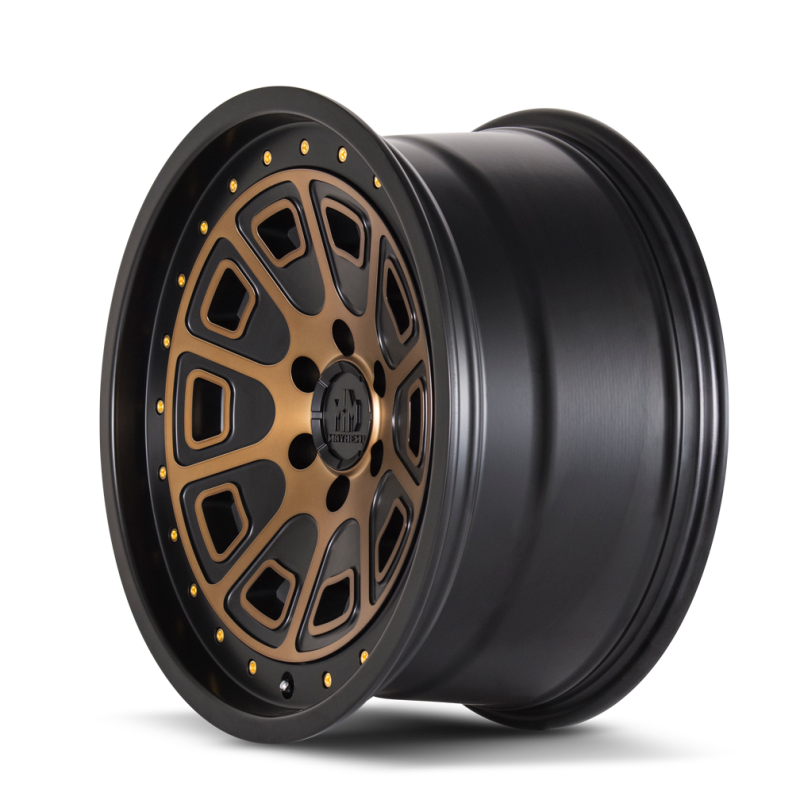 Mayhem 8301 Flat Iron 17x9 / 5x127 BP / -12mm Offset / 78.1mm Hub Matte Black w/ Bronze Tint Wheel