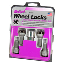 Laden Sie das Bild in den Galerie-Viewer, McGard Wheel Lock Bolt Set - 4pk. (Radius Seat) M14X1.5 / 17mm Hex / 26.7mm Shank Length - Black