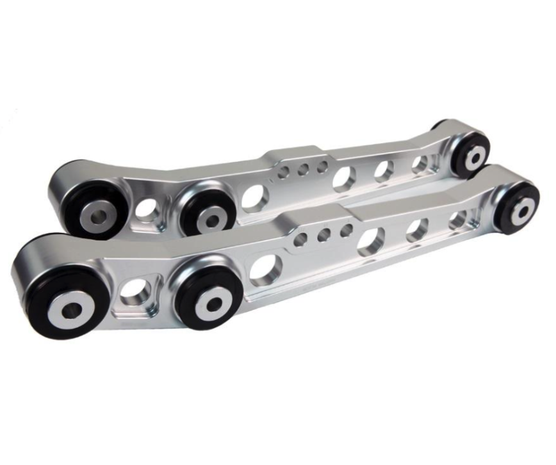 BLOX Racing Billet Rear Lower Control Arms - Raw Aluminum (1990-2001 Acura Integra)