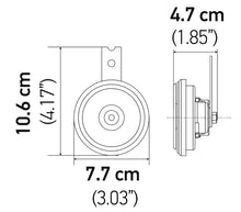 Cargar imagen en el visor de la galería, Hella Horn Kit Bx Blk Disc 77Mm 12V Univ