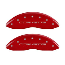 Charger l&#39;image dans la galerie, MGP 4 Caliper Covers Engraved Front &amp; Rear C6/Corvette Yellow finish black ch