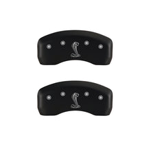 Charger l&#39;image dans la galerie, MGP 4 Caliper Covers Engraved Front Cobra Engraved Rear Snake Red finish silver ch
