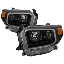 Laden Sie das Bild in den Galerie-Viewer, xTune 14-17? Toyota Tundra DRL LED Light Bar Proj Headlights - Black Smoke (PRO-JH-TTU14-LB-BSM)