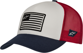ALPINESTARS Flag Hat - Snapback - White/Navy/Red - One Size 1211810132074OS