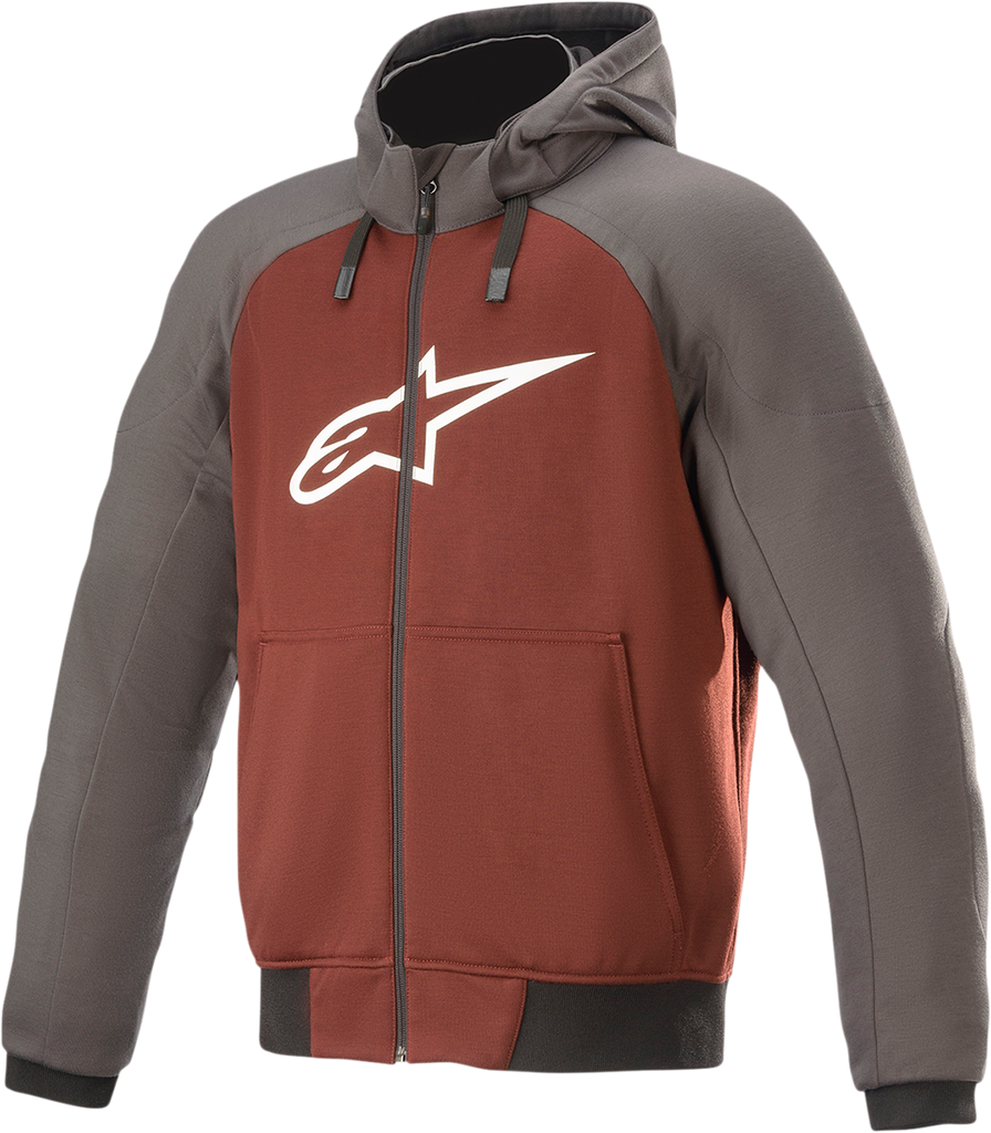 ALPINESTARS Chrome Hoodie - Gray/Burnt Orange - 3XL 4200918-9134-3X