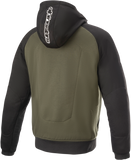 ALPINESTARS Chrome Hoodie - Black/Green - 2XL 4200918-1681-2X