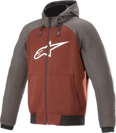 ALPINESTARS Chrome Hoodie - Gray/Burnt Orange - Medium 4200918-9134-M