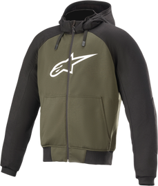 ALPINESTARS Chrome Hoodie - Black/Green - Large 4200918-1681-L