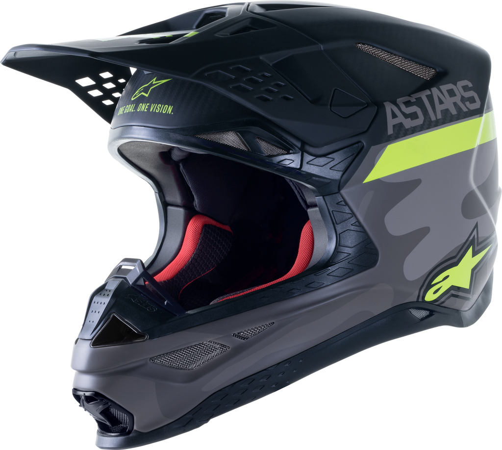 ALPINESTARS Supertech M10 Helmet - AMS - MIPS? - Gray/Yellow/Black - Medium 8302421-9059-MD