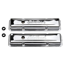गैलरी व्यूवर में इमेज लोड करें, Edelbrock Valve Cover Signature Series Chevrolet 1959-1986 262-400 CI V8 Low Chrome