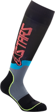 Cargar imagen en el visor de la galería, ALPINESTARS MX Plus-2 Socks - Black/Yellow Fluorescent/Coral - Medium 4701920-1534-M