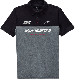 ALPINESTARS Paddock Polo Shirt - Black/Heather Charcoal - Medium 1213412001088M