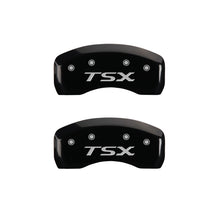 Charger l&#39;image dans la galerie, MGP 4 Caliper Covers Engraved Front Acura Engraved Rear TSX Black finish silver ch