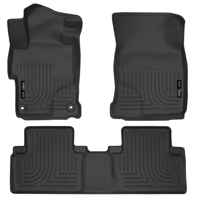 Husky Liners 2014 Honda Civic Sedan WeatherBeater Black Front & 2nd Seat Floor Liners - 2to4wheels