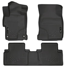 Laden Sie das Bild in den Galerie-Viewer, Husky Liners 2014 Honda Civic Sedan WeatherBeater Black Front &amp; 2nd Seat Floor Liners - 2to4wheels