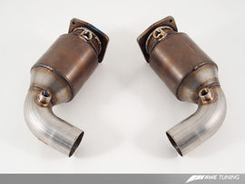 AWE Tuning Porsche 997.2TT Performance High Flow Cat Sections for OE Muffler