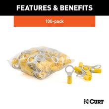 गैलरी व्यूवर में इमेज लोड करें, Curt Ring Terminals (12-10 Wire Gauge 3/8in Stud Size 100-Pack)