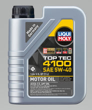 गैलरी व्यूवर में इमेज लोड करें, LIQUI MOLY 1L Top Tec 4100 Motor Oil 5W40 - Single