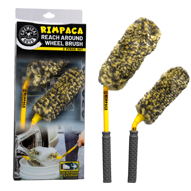 Chemical Guys Rimpaca Reach Around Ultimate Wheel Brush Set - 2 Pcs - Single