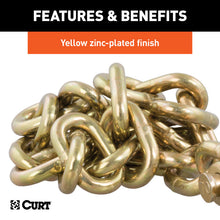 Load image into Gallery viewer, Curt 35in Safety Chain w/1 Clevis Hook (18800lbs Yellow Zinc)