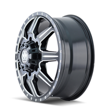 Cargar imagen en el visor de la galería, Mayhem 8101 Monstir 19.5x6.75 / 8x170 BP / 102mm Offset / 124.9mm Hub Front Blk- Milled Spokes Wheel