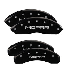 Carica l&#39;immagine nel visualizzatore di Gallery, MGP 4 Caliper Covers Engraved Front &amp; Rear Block/Charger Black finish silver ch