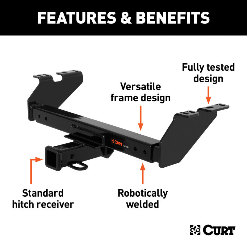 Curt Universal Class 3 Multi-Fit Trailer Hitch w/2in Receiver