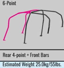 Carica l&#39;immagine nel visualizzatore di Gallery, Cusco Safety21 4-Passenger 6pt BLK Around Dash Roll Cage Mitsubishi Lancer Evo IV/V/VI (CN9A)