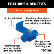 Carica l&#39;immagine nel visualizzatore di Gallery, Curt Snap Lock Tap Connectors (18-14 Wire Gauge 100-Pack)