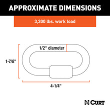 Cargar imagen en el visor de la galería, Curt 3300lb Threaded Link Packaged