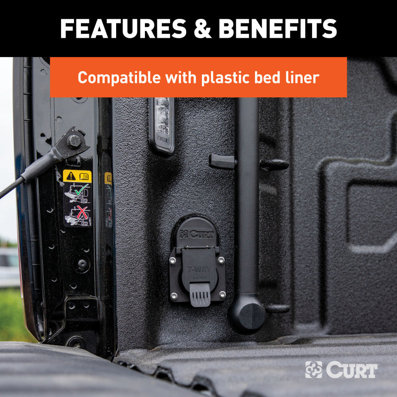 Curt 7-Way Opening Cover Plate for 2020+ Chevrolet/GMC Truck Bed