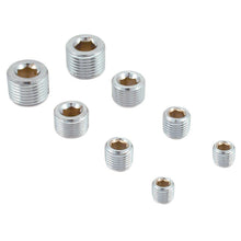 Carica l&#39;immagine nel visualizzatore di Gallery, Spectre Pipe Plug Kit - Includes (2) 1/8in. / (2) 1/4in. / (2) 3/8in. / (2) 1/2in. Plugs - Chrome