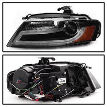 Charger l&#39;image dans la galerie, Spyder Audi A4 09-12 Projector Headlights Halogen Model Only - DRL LED Black PRO-YD-AA408-DRL-BK