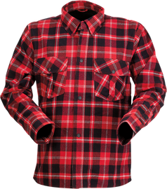 Z1R Duke Plaid Flannel Shirt - Red/Black - 2XL 3040-3053