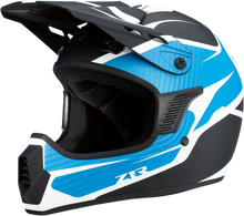 गैलरी व्यूवर में इमेज लोड करें, Z1R Child Rise Helmet - Flame - Blue - L/XL 0111-1436