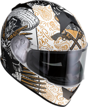 गैलरी व्यूवर में इमेज लोड करें, Z1R Warrant Helmet - Sombrero - White/Gold - Large 0101-14167