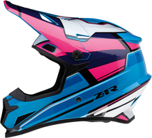 Cargar imagen en el visor de la galería, Z1R Rise Helmet - MC - Pink/Blue - Medium 0110-7186