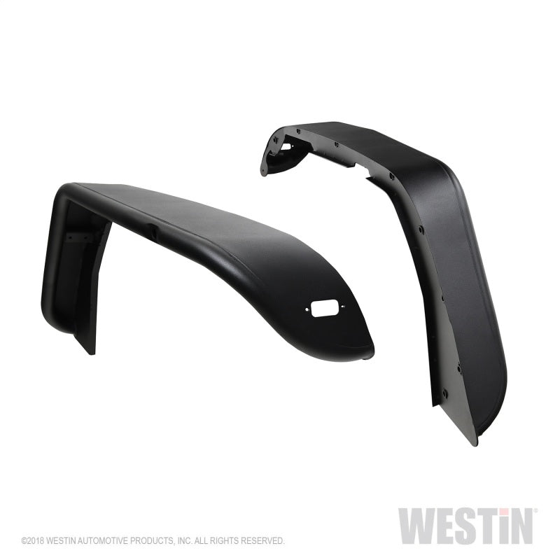 Westin 18-20 Jeep Wrangler JL / 20 Gladiator Tube Fenders - Front - Textured Black - 2to4wheels