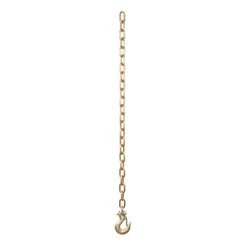 Curt 35in Safety Chain w/1 Clevis Hook (12600lbs Yellow Zinc)